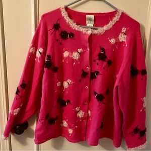 Poodle sweater, hand embroidery. One of a kind!